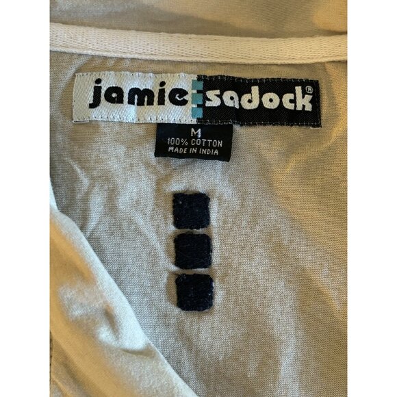 Jamie Sadock Women's Golf Shirt Size Medium Stretch 100% Cotton Embroidered Tank - Picture 3 of 8